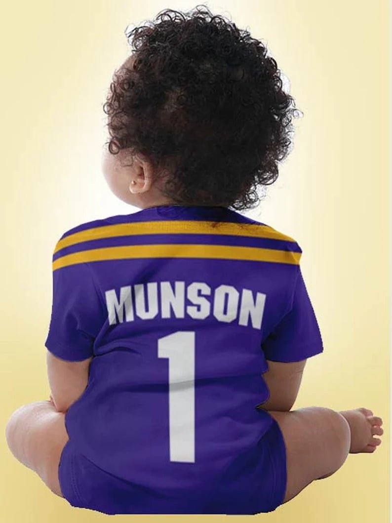 Baby Football Jersey Bodysuit, Personalized Jersey, Any Team, Custom Sport Onepiece, Boy's One Piece Clothing, Shirt - Christian Art Bag