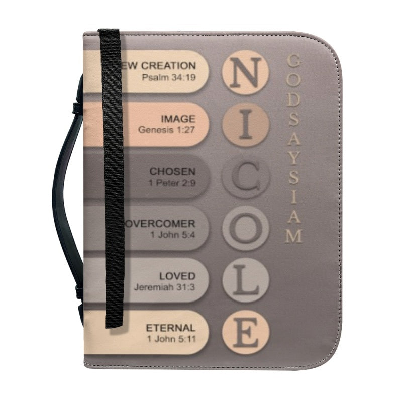 CHRISTIANARTBAG Bible Cover Nude Tone - Uncover the sacred meaning of your name - Personalized Bible Cover, CABBBCV08131124.