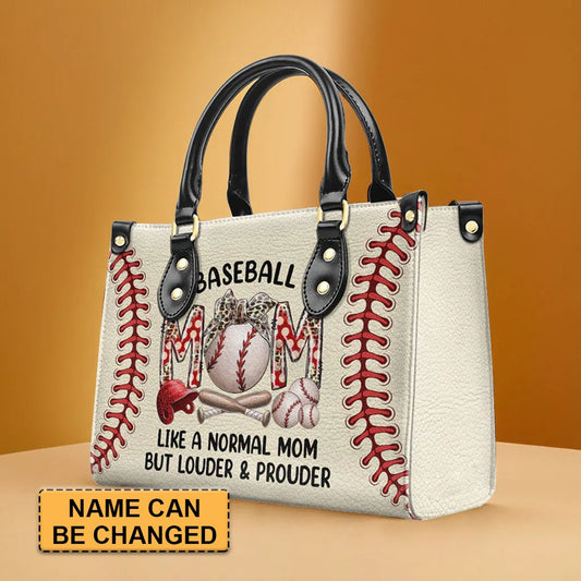 Baseball Mom Personalized Leather Handbag by CHRISTIANARTBAG – Sporty Chic Meets Functional Elegance - Christian Art Bag