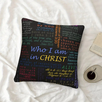 Christianartbag Pillow, Who I Am In Christ Pillow, Personalized Throw Pillow, Christian Gift, Christian Pillow, Christmas Gift.CABPL01221223. - Christian Art Bag