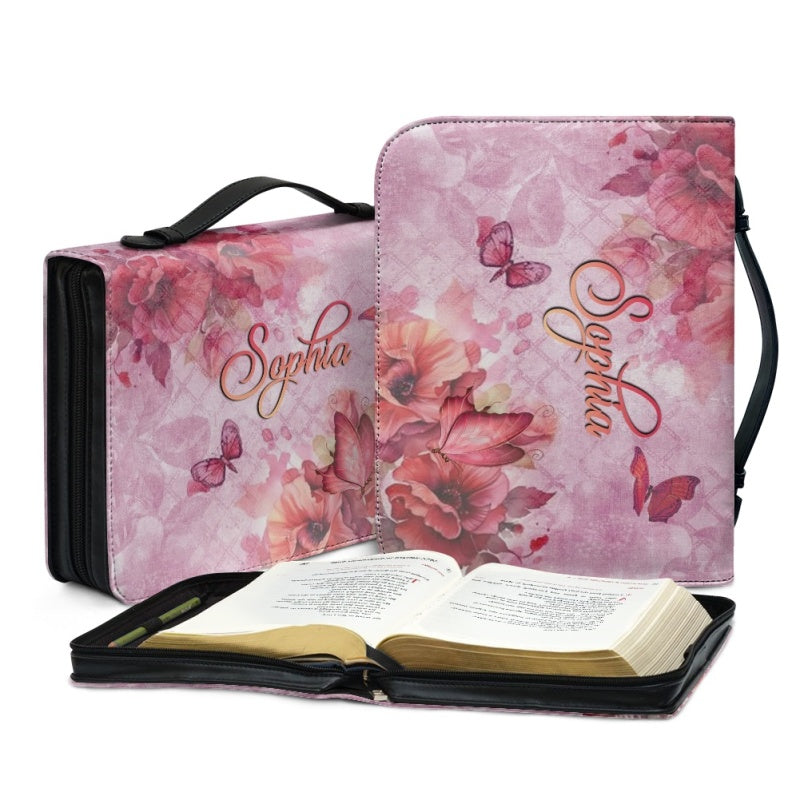 Christianartbag Bible Cover, Cardinals Appear When Angels Are Near Bible Cover, Personalized Bible Cover, Hummingbird Purple Bible Cover, Christian Gifts, CAB02080124. - Christian Art Bag