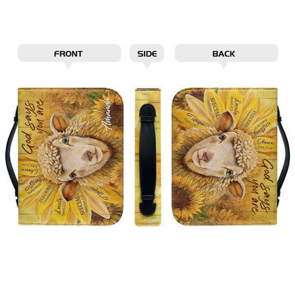 Christianartbag Bible Cover, God Says You Are Bible Cover, Personalized Bible Cover, Sunflower Sheep Bible Cover, Christian Gifts, CAB28210224.