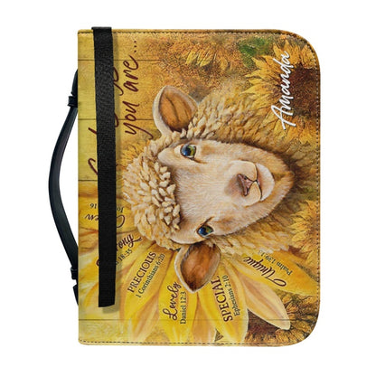 Christianartbag Bible Cover, God Says You Are Bible Cover, Personalized Bible Cover, Sunflower Sheep Bible Cover, Christian Gifts, CAB28210224.