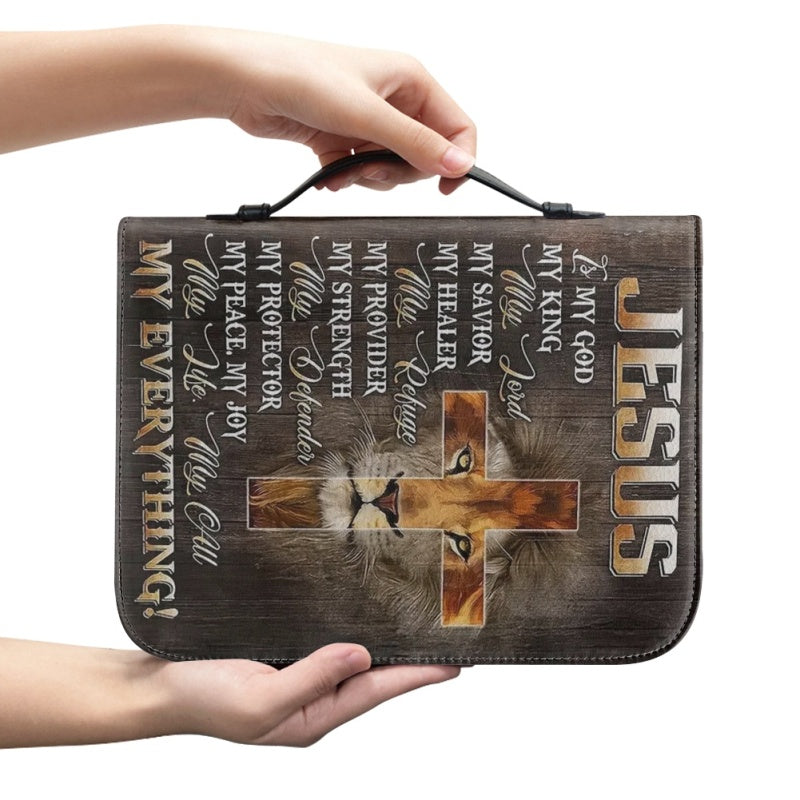 Christianartbag Bible Cover, I Will Walk By Faith Bible Cover, Personalized Bible Cover, Christ Cross Lion Bible Cover, Christian Gifts, CAB03041123. - Christian Art Bag