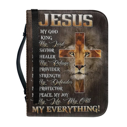 Christianartbag Bible Cover, I Will Walk By Faith Bible Cover, Personalized Bible Cover, Christ Cross Lion Bible Cover, Christian Gifts, CAB03041123. - Christian Art Bag