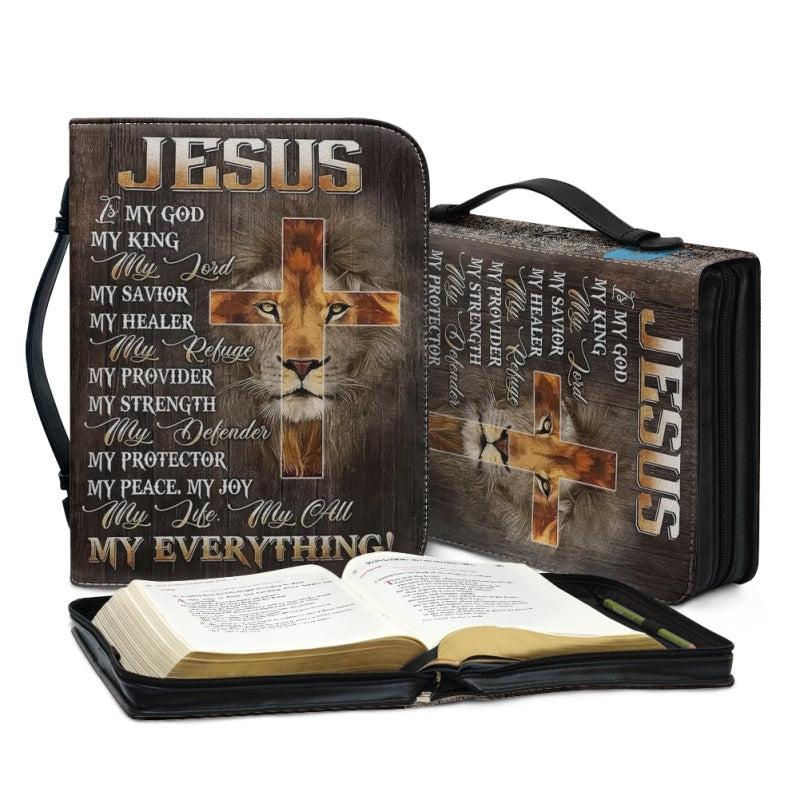 Christianartbag Bible Cover, I Will Walk By Faith Bible Cover, Personalized Bible Cover, Christ Cross Lion Bible Cover, Christian Gifts, CAB03041123. - Christian Art Bag