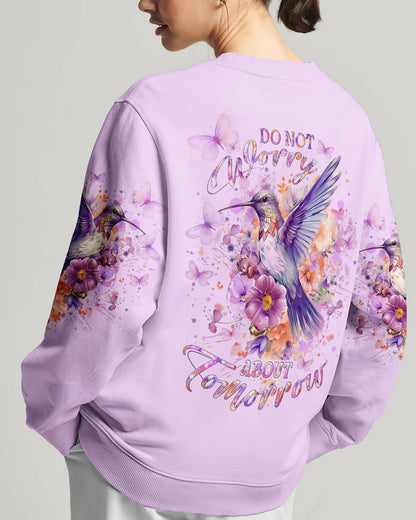 Christianartbag Clothing, Do Not Worry About Tomorrow Women's All Over Print Shirt, Graphic Hoodie, Christian Clothing, Christmas Gift, CABCT01060124. - Christian Art Bag