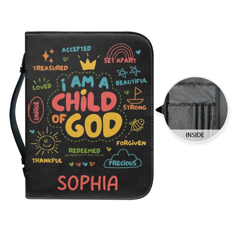 Christianartbag Bible Cover, I Am Child Of GOD Bible Cover, Personalized Bible Cover, Bible Cover For Children, Christian Gifts, CAB02060124. - Christian Art Bag