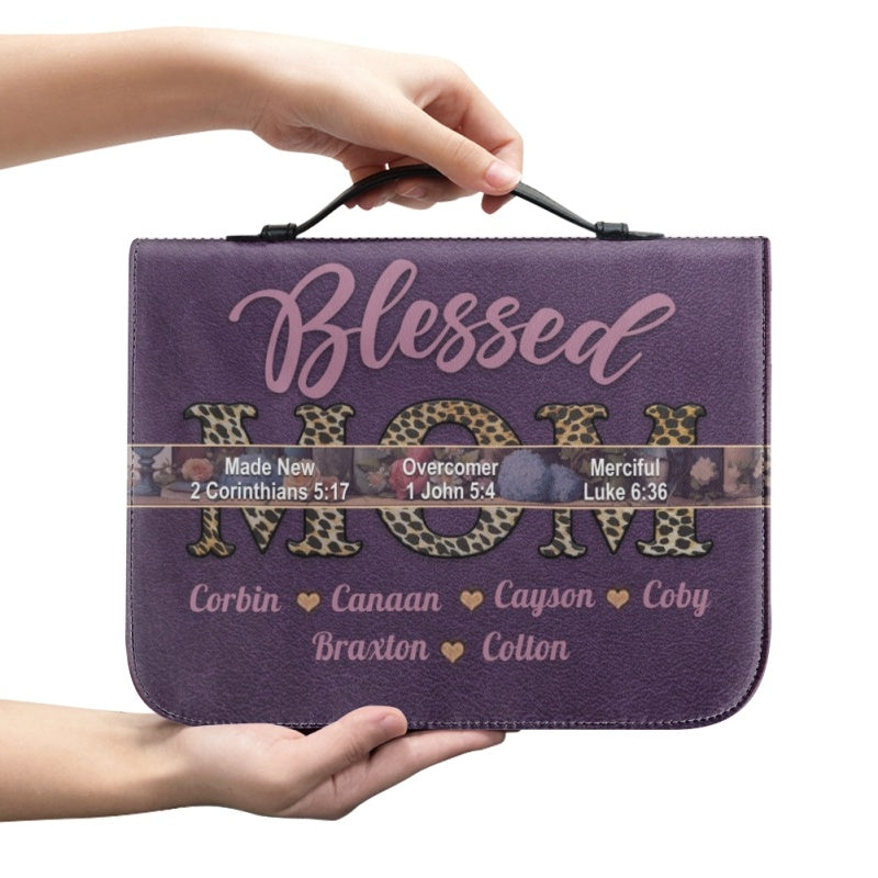 CHRISTIANARTBAG Bible Cover - Uncover the sacred meaning of your name - Blessed MOM - Blessed NANA - Personalized Bible Cover, CABBBCV01150924.