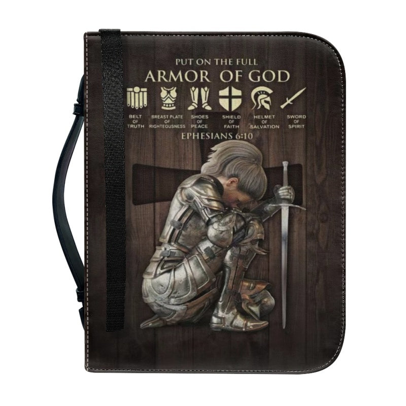 CHRISTIANARTBAG Bible Cover - Uncover the sacred meaning of your name - Armor of God Bible Cover - Personalized Bible Cover, CABBBCV01080924.