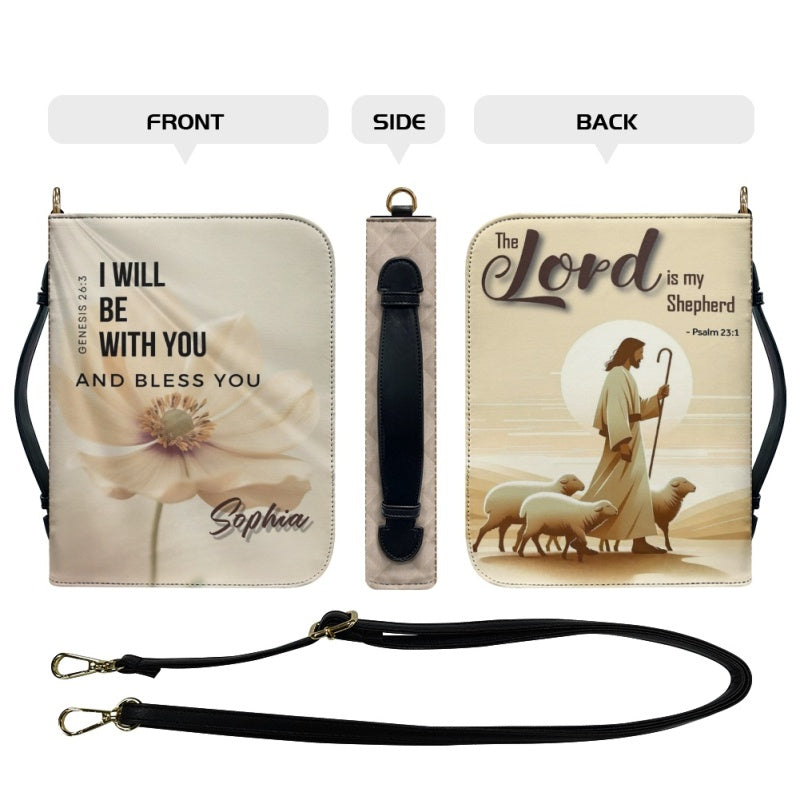 CHRISTIANARTBAG Bible Cover - I Will Be With You - The Lord Is My Shepherd - Personalized Bible Cover, CABBBCV01200924.