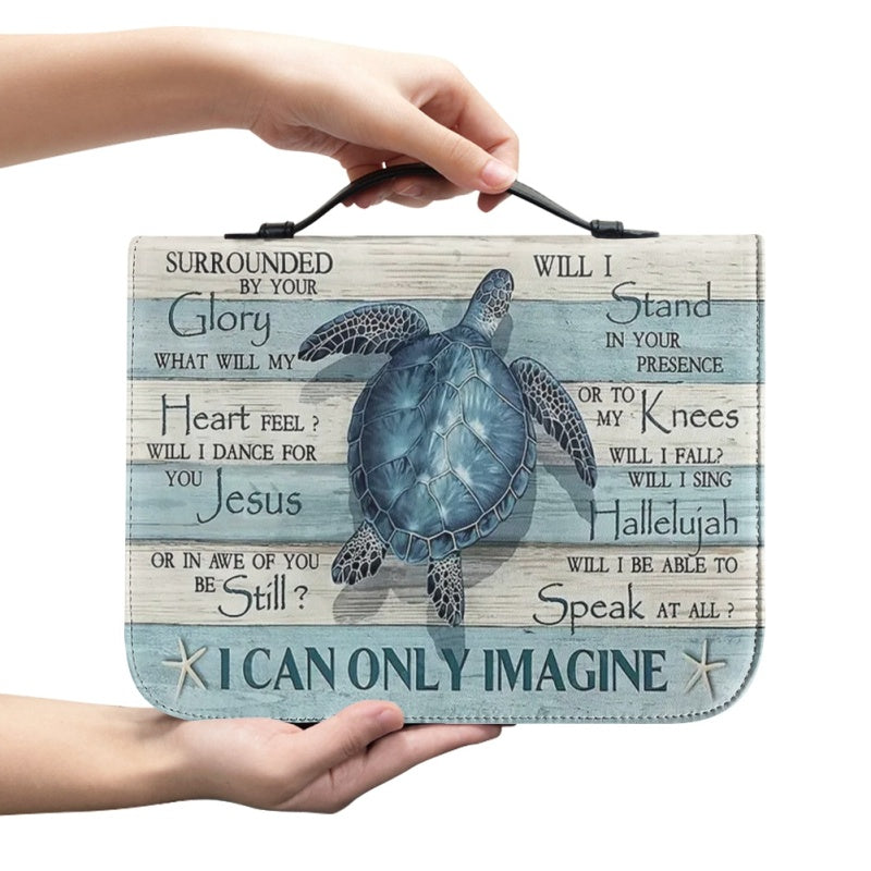 Christianartbag Bible Cover, I Can Only Imagine Bible Cover, Personalized Bible Cover, Turtle Bible Cover, Christian Gifts, CAB14101123. - Christian Art Bag