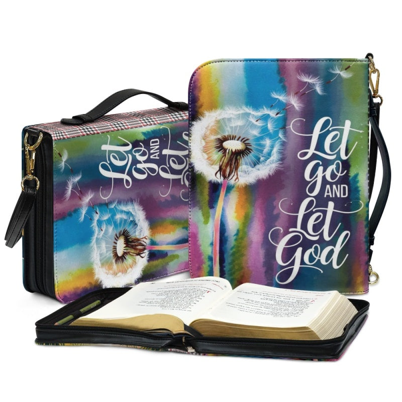 Christianart Bible Cover - Jesus Saves - Let Go And Let GOD - Personalized Bible Cover - Christmas Bible Cover - CABBBCV03261024