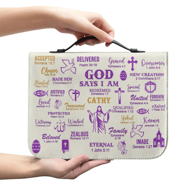 CHRISTIANARTBAG Bible Cover - Uncover the sacred meaning of your name - Personalized Bible Cover, CABBBCV0129924.