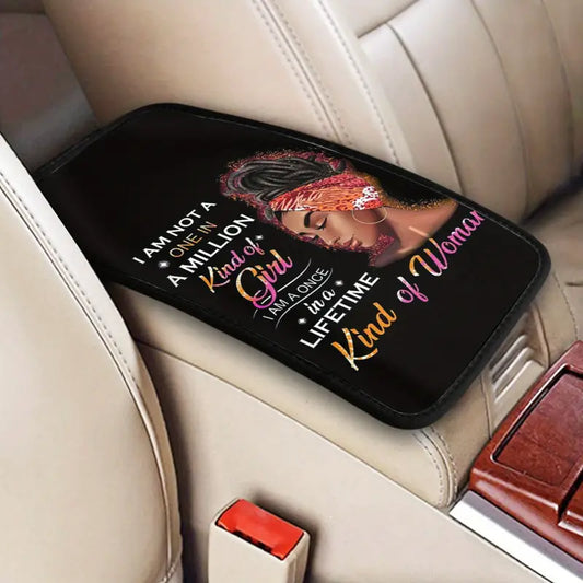 Christianartbag Armrest Accessories Car, African American Girl Car Armrest Cover Auto Center Console Armrest Pad, CAB05260923. - Christian Art Bag