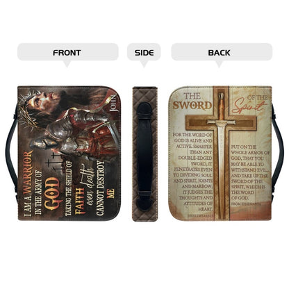 Christianartbag Bible Cover, Warrior In The Army Of GOD Bible Cover, Personalized Bible Cover, Warrior of God Bible Cover, Christian Gifts, CAB25210224.