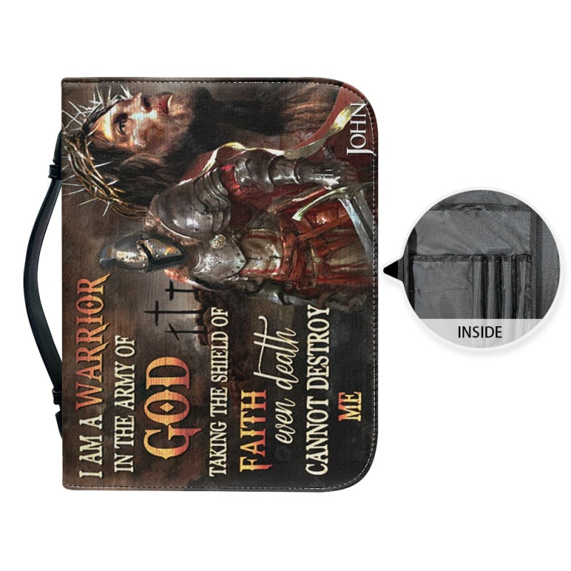 Christianartbag Bible Cover, Warrior In The Army Of GOD Bible Cover, Personalized Bible Cover, Warrior of God Bible Cover, Christian Gifts, CAB25210224.