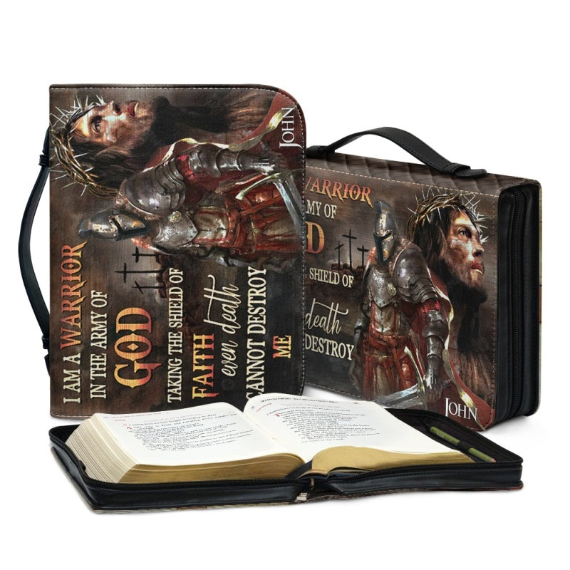 Christianartbag Bible Cover, Warrior In The Army Of GOD Bible Cover, Personalized Bible Cover, Warrior of God Bible Cover, Christian Gifts, CAB25210224.