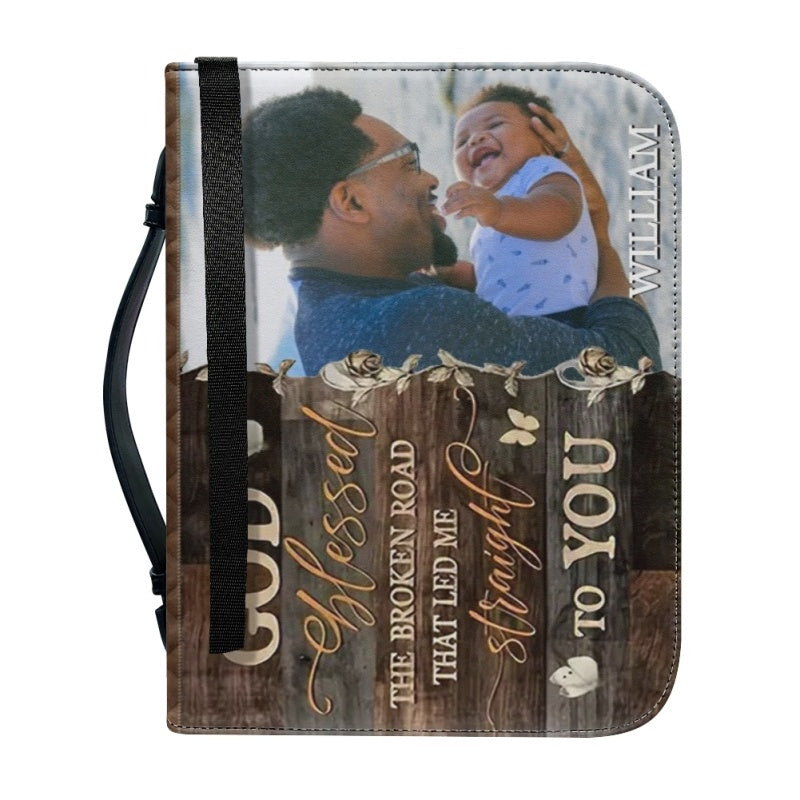 CHRISTIANARTBAG Bible Covers - Custom Name and Photo Bible Cover - GOD Blessed Bible Cover - CABBBCV01310524