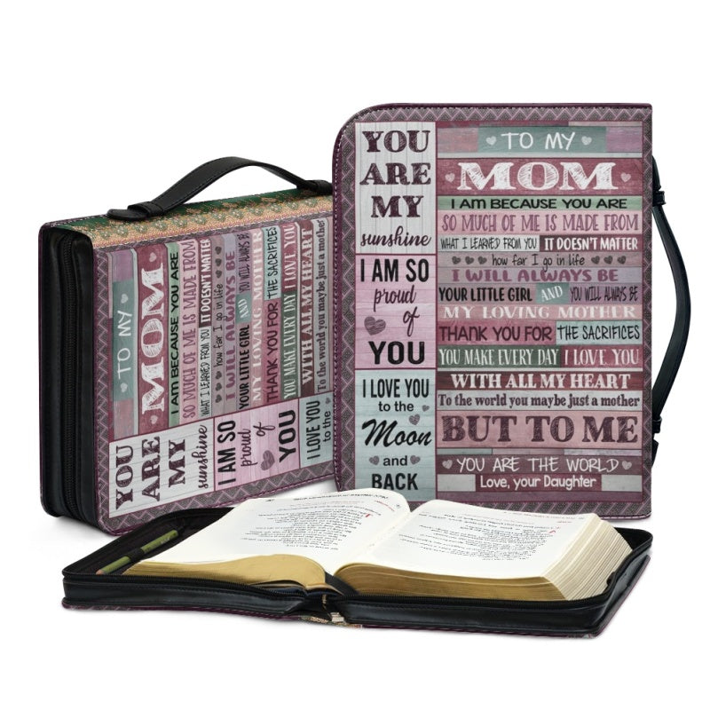 Christianartbag Bible Cover, To My Mom I Love You Bible Cover, Personalized Bible Cover, Mom Bible Cover, Mother Days Gifts, CAB08201223. - Christian Art Bag