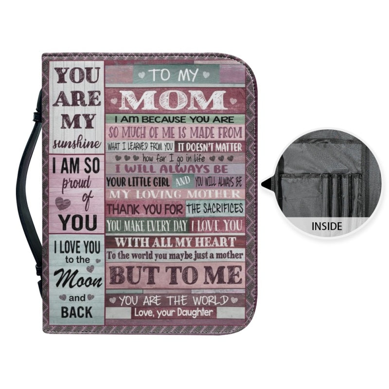 Christianartbag Bible Cover, To My Mom I Love You Bible Cover, Personalized Bible Cover, Mom Bible Cover, Mother Days Gifts, CAB08201223. - Christian Art Bag