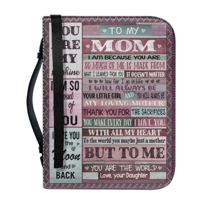 Christianartbag Bible Cover, To My Mom I Love You Bible Cover, Personalized Bible Cover, Mom Bible Cover, Mother Days Gifts, CAB08201223. - Christian Art Bag