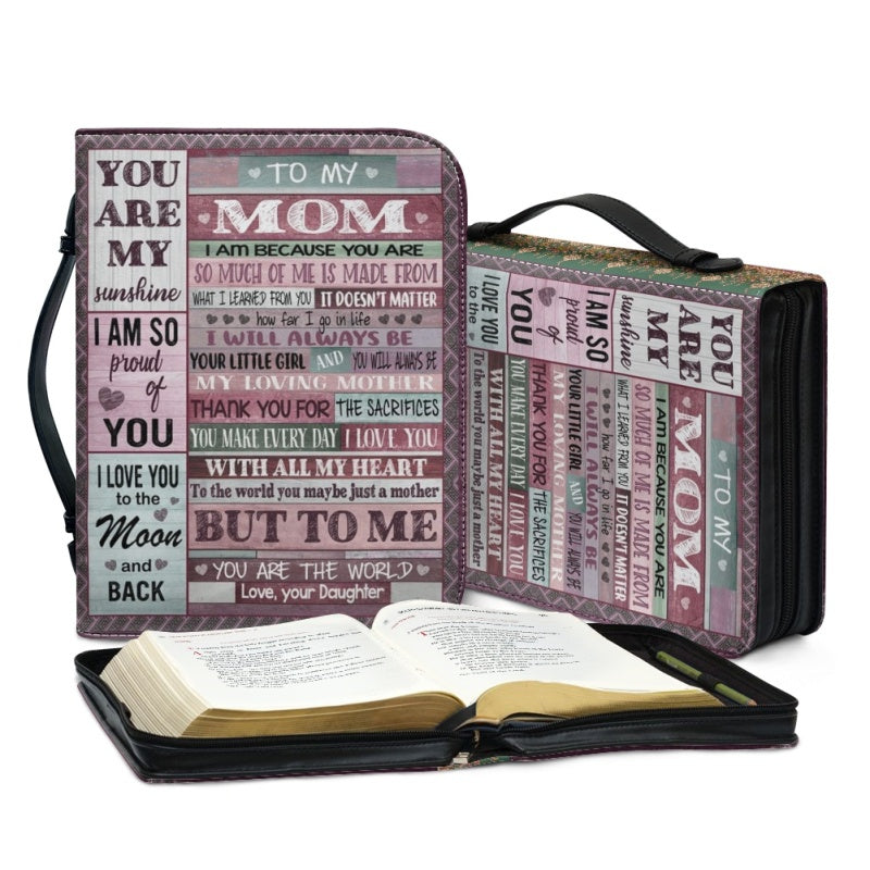 Christianartbag Bible Cover, To My Mom I Love You Bible Cover, Personalized Bible Cover, Mom Bible Cover, Mother Days Gifts, CAB08201223. - Christian Art Bag