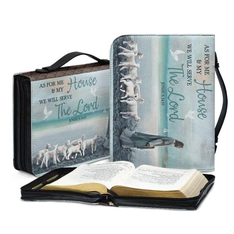 Personalized Bible Cover - As For Me and My House Bible Cover - Customizable Christian Gift by CHRISTIANARTBAG - CAB02210524.