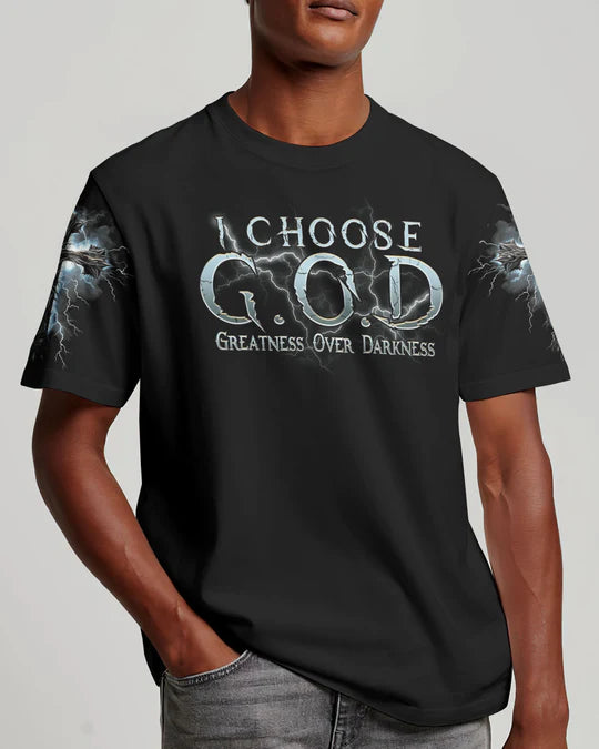 Christianartbag 3D T-Shirt For Men, I Choose God Men's All Over Print Shirt, Christian T-Shirt, Christian 3D T-Shirt, Unisex T-Shirt. - Christian Art Bag