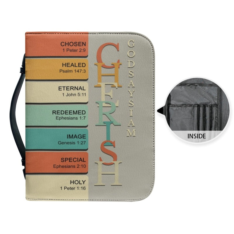 CHRISTIANARTBAG Bible Cover Retro - Uncover the sacred meaning of your name - Personalized Bible Cover, CABBBCV05131124.