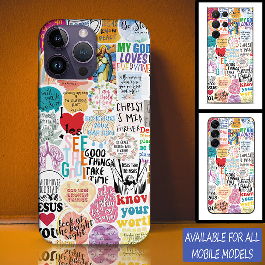 Christianartbag Phone Case, Good Thing Take Time Sticker Phone Case, Personalized Phone Case, Christian Phone Case,  Jesus Phone Case,  Bible Verse Phone Case, CABPC09280723