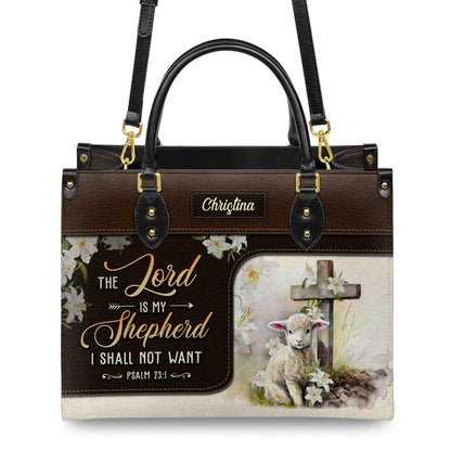 Christianartbag Handbags, The Lord Is My Shepherd I Shall Not Want Psalm 23 1, Handbag Design, Monogram Leather Handbag, Gifts for Women, CABLTB04271223. - Christian Art Bag