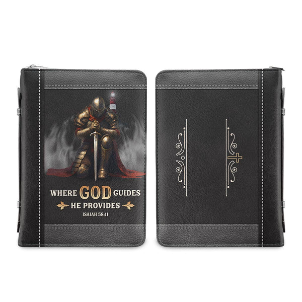 Christianart Bible Cover, Where God Guides He Provides Isaiah 58:11, Personalized Bible Cover, Gifts For Men, Christmas Gift, CABBBCV01290723 - Christian Art Bag