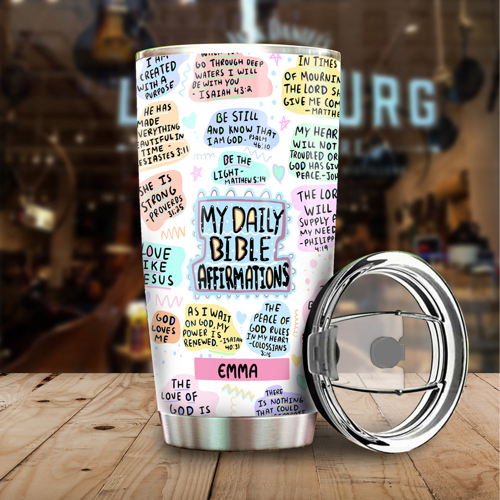 Christianartbag Drinkware, Daily Bible Verse Tumbler, Positive Mindset Tumbler, Personalized Mug, Tumbler, Christmas Gift, CABTL01100823 - Christian Art Bag