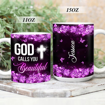 Christianartbag Drinkware, God Calls You Beautiful, Personalized Mug, Tumbler, Personalized Gift. - Christian Art Bag