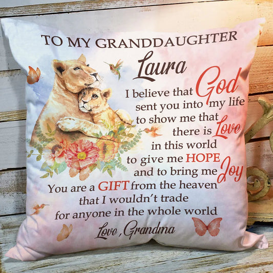Christianartbag Pillow, Cute Personalized Throw Pillow For Granddaughter, Personalized Throw Pillow, Christian Gift, Christian Pillow, Christmas Gift. - Christian Art Bag