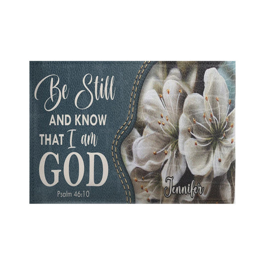 HPSP Checkbook Cover, PU Card Bag, Be Still And Know That I Am God, Psalm 46:10. - Christian Art Bag
