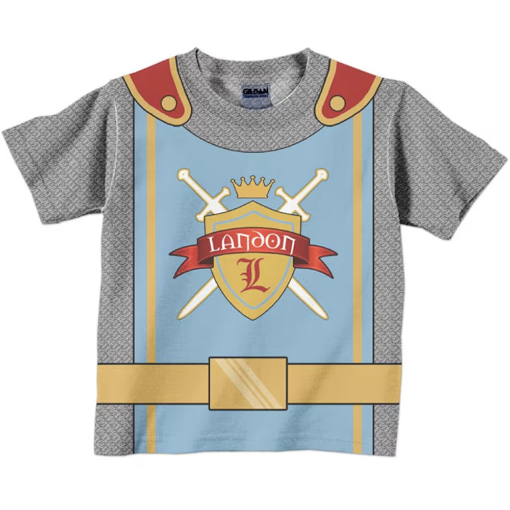 Personalized 3D Shirt For Kids, Boys Medieval Knight Birthday Shirt, Boy's Knight in Shining Armor T-Shirt, Prince Birthday Shirt, Knight Costume - Christian Art Bag