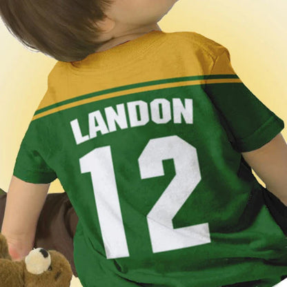 Personalized 3D Shirt, Football Jersey Shirt - Boy's Personalized Football T-Shirt, Any Team Colors, Sport Birthday Shirt - Christian Art Bag