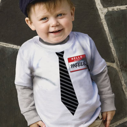 Personalized 3D Shirt For Kids, Personalized New Guy Tie T-Shirt, Boys Nerd Shirt. - Christian Art Bag