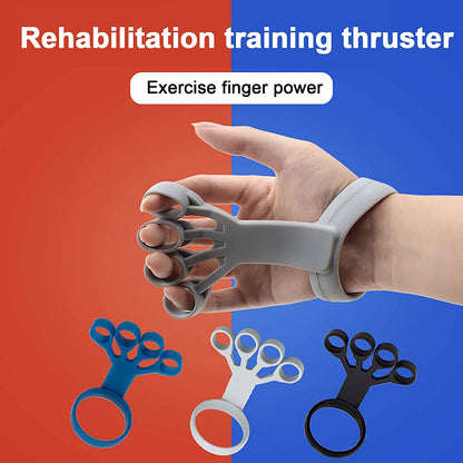 Silicone Hand Grip Device Finger Exercise Hand Strengthener Stretcher Hand Trainer Rehabilitation Training Equipment Muscle Tool-Christian Art Bag