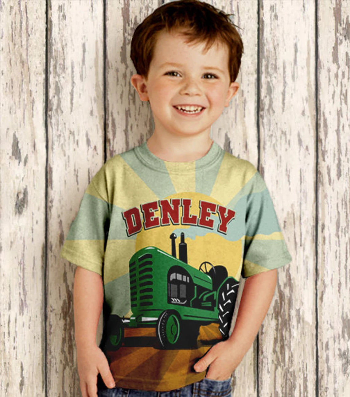 Custom Tractor Shirt, Personalized Farmer Birthday T-Shirt, Farm Green Tractor Shirt, Personalized Gift. - Christian Art Bag